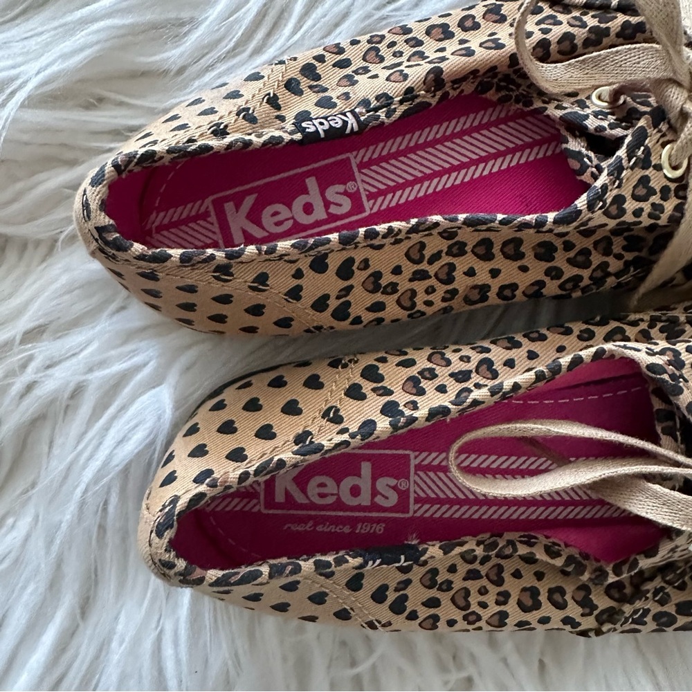 Keds‎ animal leopard print/pink sneaker flats ladies size 9.5 - Picture 3 of 9